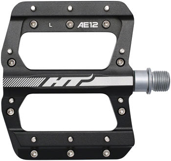 HT Components AE12 Pedals - Platform, Aluminum, 9/16", Black QBP