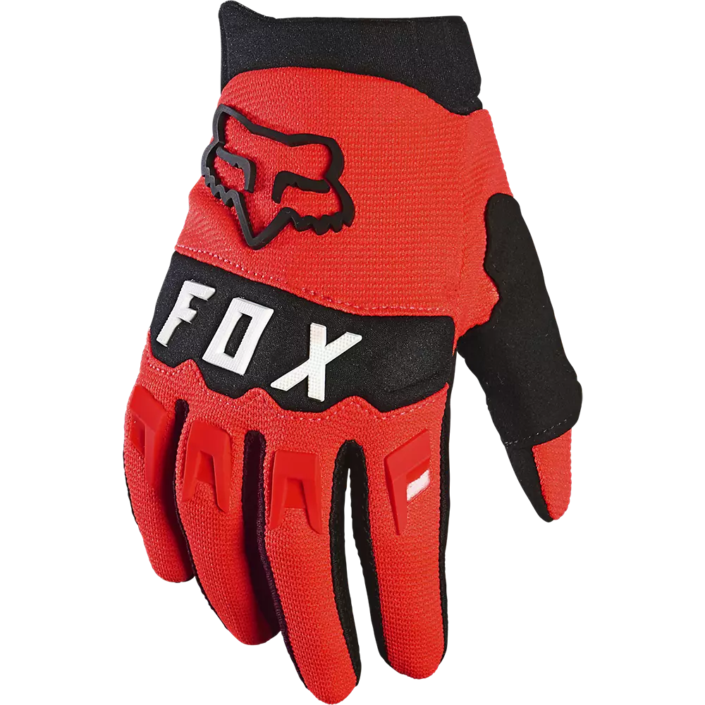 FOX RACING DIRTPAW GLOVE, YOUTH, FLO RED QBP