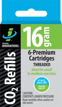 Genuine Innovations 16gram Threaded CO2 Cartridges: 6-Pack QBP