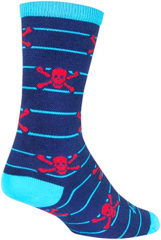 SockGuy Crew Hemlock Socks - 6 inch, Blue, Small/Medium