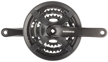 Shimano Tourney FC-TY501 Crankset - 175mm, 6/7/8-Speed, 48/38/28t QBP