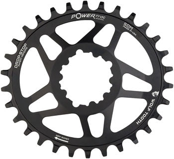 Wolf Tooth Elliptical Chainring - 28t, SRAM, Drop-Stop, SRAM 3-Bolt, 3mm Offset, Black wolf tooth