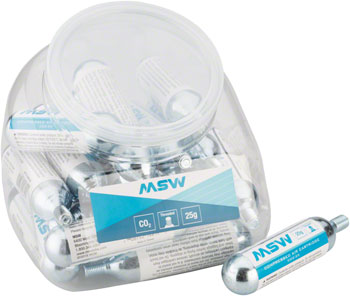MSW CO2-25 CO2 Cartridge: 25g, POP Jar of 20