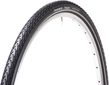 Panaracer Tour Tire - 700 x 42, Clincher, Steel, Black/Reflective QBP