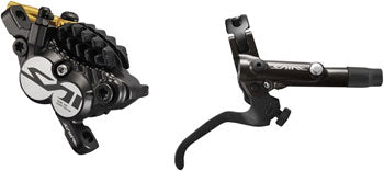 Shimano Saint BL-M820-B/BR-M820 Disc Brake and Lever - Rear, Hydraulic, Post Mount, Finned Metal Pads, Black QBP