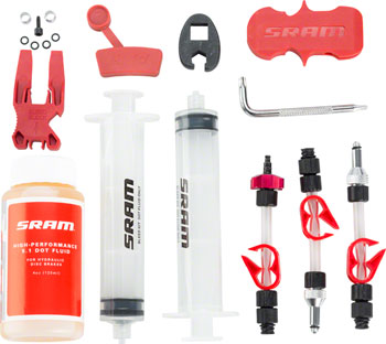 SRAM Standard Disc Brake Bleed Kit - For SRAM X0, XX, Guide, Level, Code, HydroR, and G2, with DOT Fluid THE BIKERY AT THE BREWERY