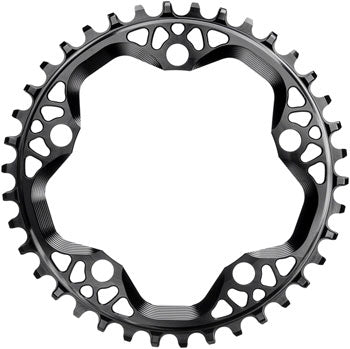 absoluteBLACK Round 110 BCD CX Chainring - 38t, 110 BCD, 5-Bolt, Narrow-Wide, Black