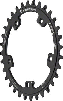 Wolf Tooth CAMO Aluminum Chainring - 32t, Wolf Tooth CAMO Mount, Drop-Stop, Black QBP