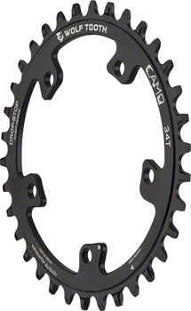 Wolf Tooth CAMO Aluminum Chainring - 34t, Wolf Tooth CAMO Mount, Drop-Stop, Black