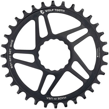 Wolf Tooth Direct Mount Chainring - 34t, RaceFace/Easton CINCH Direct Mount, Boost, 3mm Offset, Requires 12-Speed Hyperglide+ Chain, Black QBP