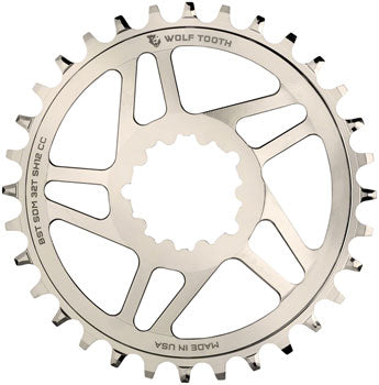 Wolf Tooth Direct Mount Chainring - 34t, SRAM Direct Mount, For SRAM 3-Bolt Boost, Requires 12-Speed Hyperglide+ Chain, Nickel Plated THE BIKERY AT THE BREWERY