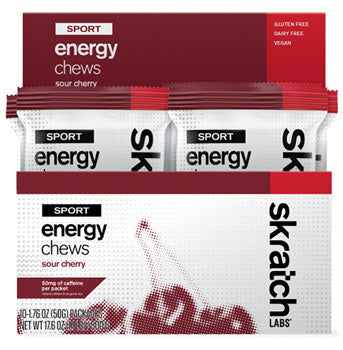 Skratch Labs Sport Energy Chews - Caffeinated Sour Cherry QBP
