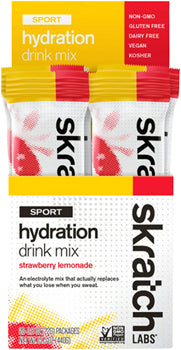 Skratch Labs Sport Hydration Drink Mix - Strawberry Lemonade, Box of 20 JBI