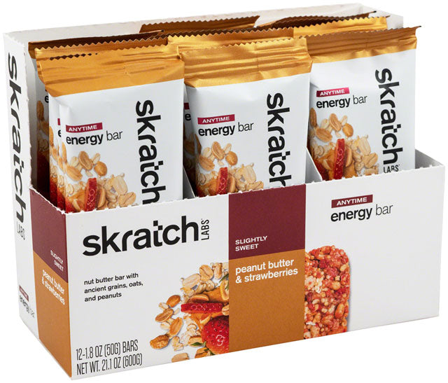 Skratch Labs Anytime Energy Bar: Peanut Butter and Strawberries