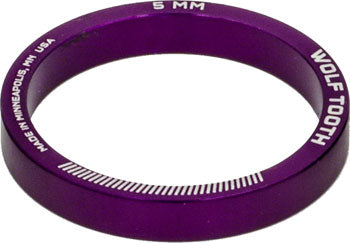 Wolf Tooth Headset Spacer 5 Pack, 5mm, Purple QBP