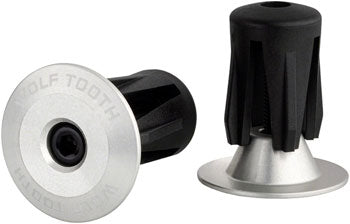 Wolf Tooth Alloy Bar End Plugs - Silver THE BIKERY AT THE BREWERY