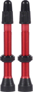 WTB Aluminum TCS Tubeless Valves: 34mm, Red, Pair QBP
