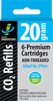 Genuine Innovations 20g Threadless Co2 Cartridges: 6-Pack QBP
