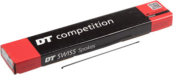 DT Swiss Competition Spoke: 2.0/1.8/2.0mm, 293mm, J-bend, Black, Box of 100 QBP