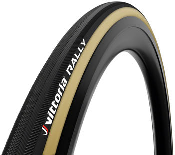 Vittoria Rally Tire - 700 x 25, Tubular, Folding, Black/Tan, 220tpi