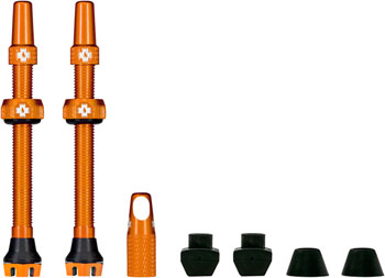 Muc-Off V2 Tubeless Valve Kit - Orange, 44mm, Pair QBP