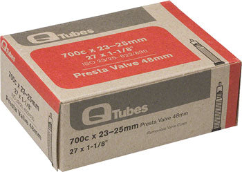Q-Tubes 700c x 23-25mm 48mm Presta Valve Tube 126g